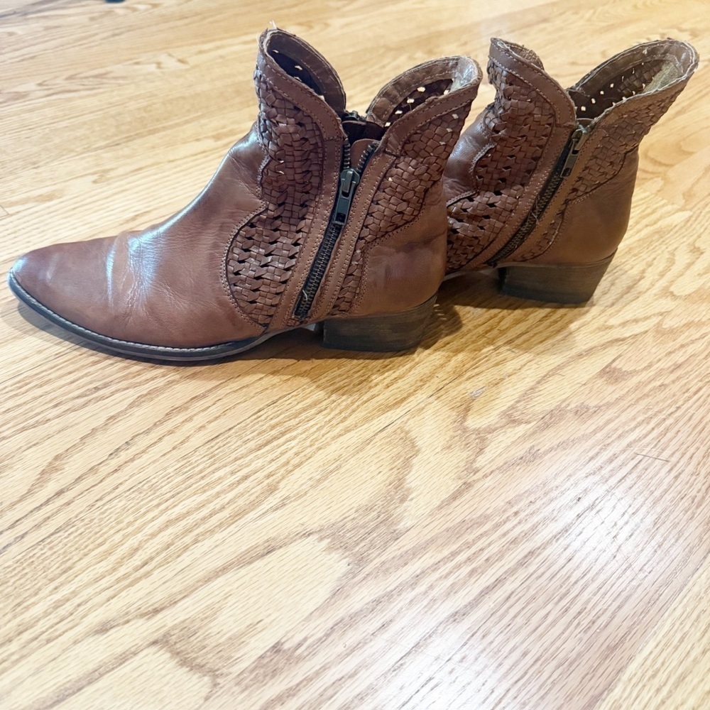 Seychelles Brown Leather Ankle Boots 9 - Picture 4 of 10